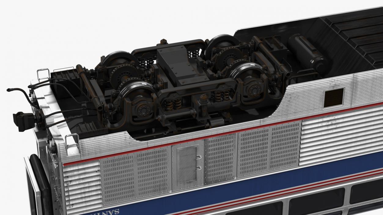 Double Decker Passenger Car Amtrak 3D model