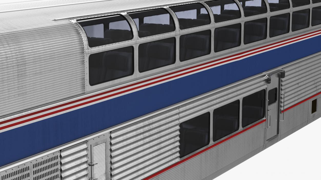 Double Decker Passenger Car Amtrak 3D model