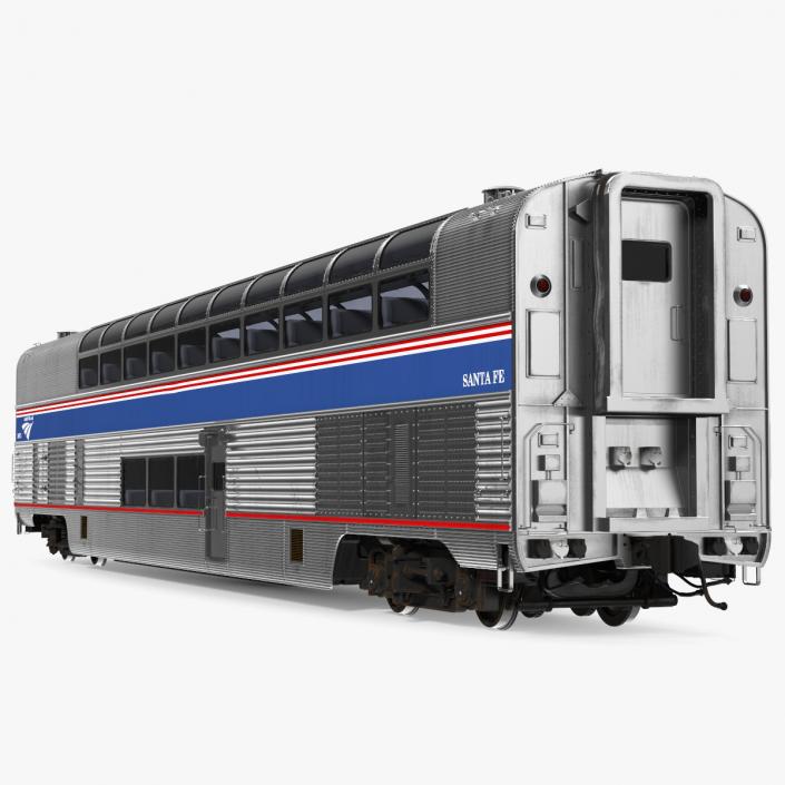 Double Decker Passenger Car Amtrak 3D model