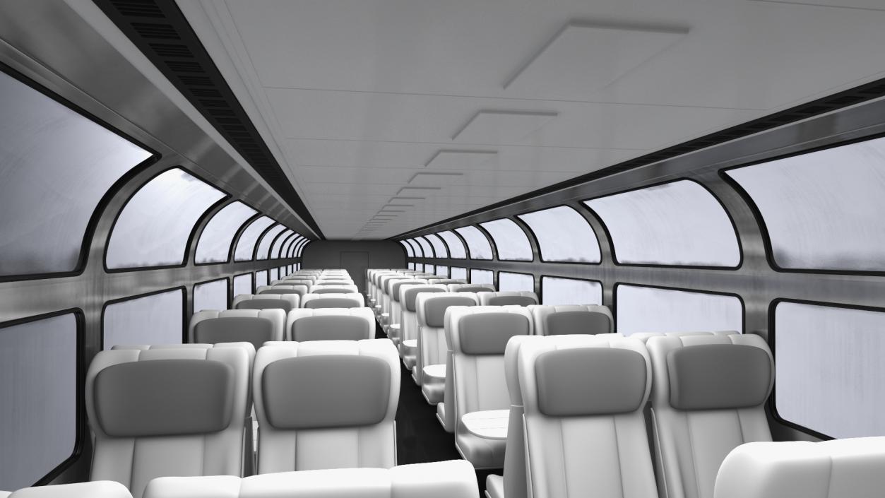 Double Decker Passenger Car Amtrak 3D model