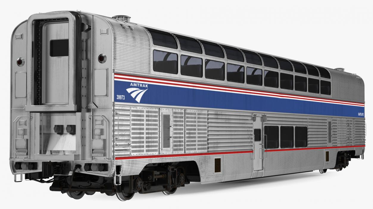 Double Decker Passenger Car Amtrak 3D model