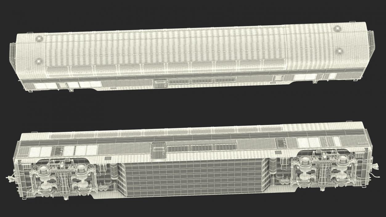 Double Decker Passenger Car Amtrak 3D model