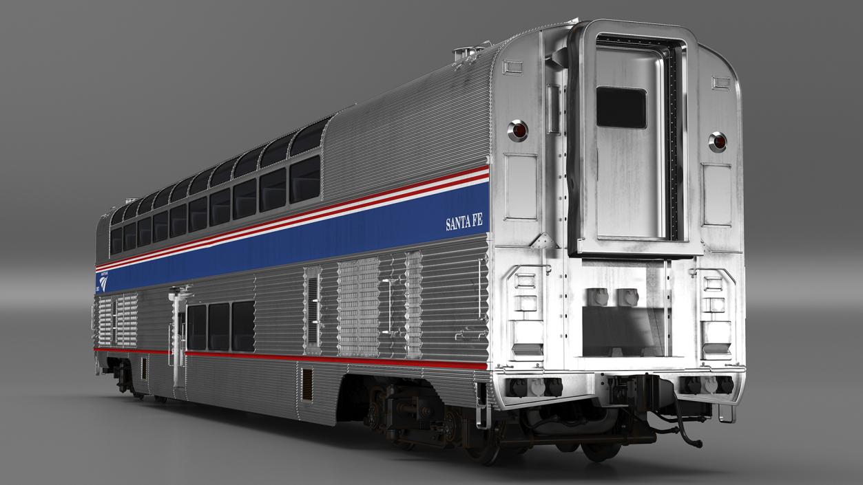 Double Decker Passenger Car Amtrak 3D model