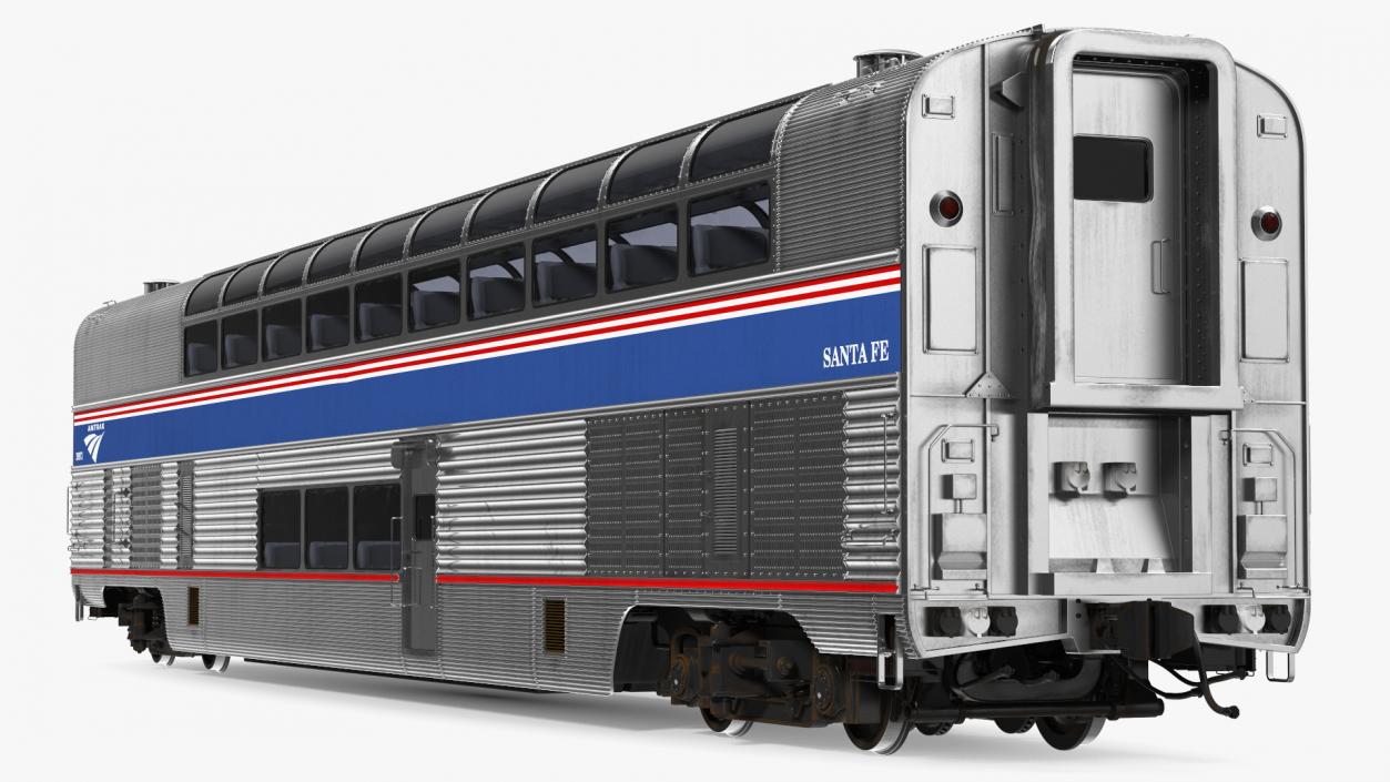 Double Decker Passenger Car Amtrak 3D model