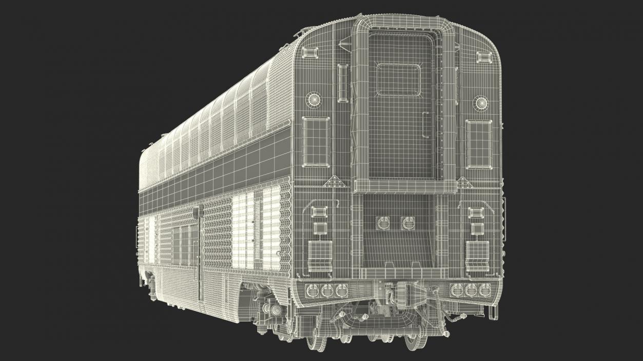 Double Decker Passenger Car Amtrak 3D model