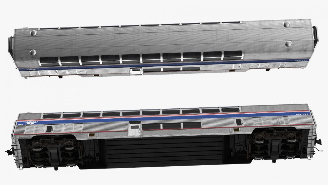 Double Decker Passenger Car Amtrak 3D model