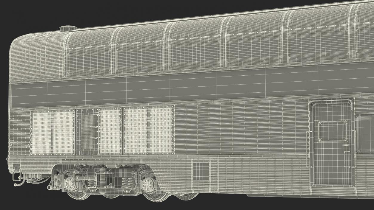 Double Decker Passenger Car Amtrak 3D model