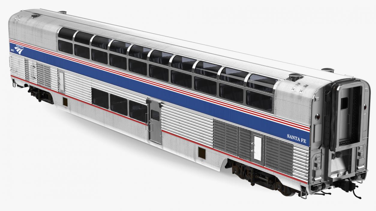 Double Decker Passenger Car Amtrak 3D model