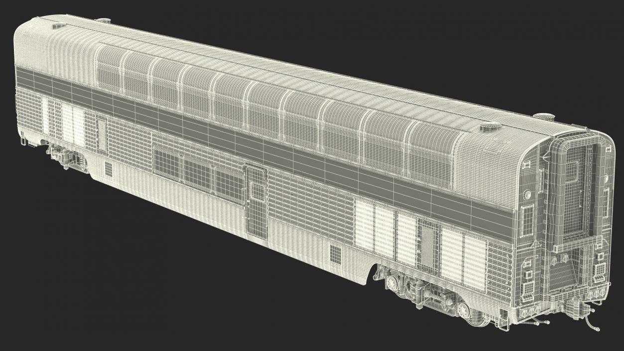 Double Decker Passenger Car Amtrak 3D model