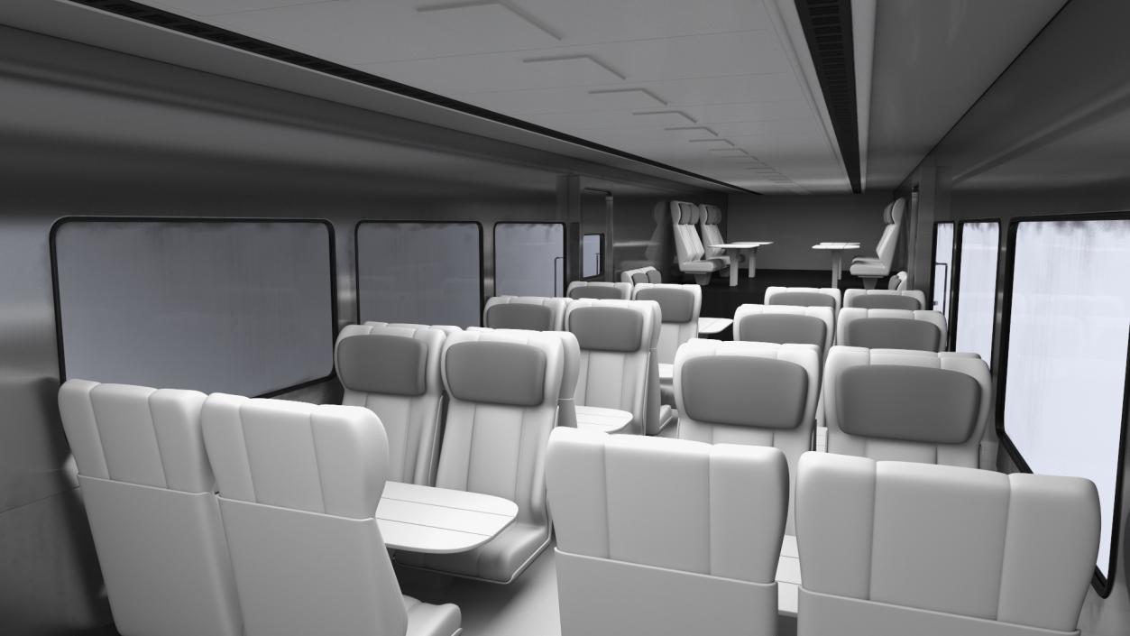 Double Decker Passenger Car Amtrak 3D model