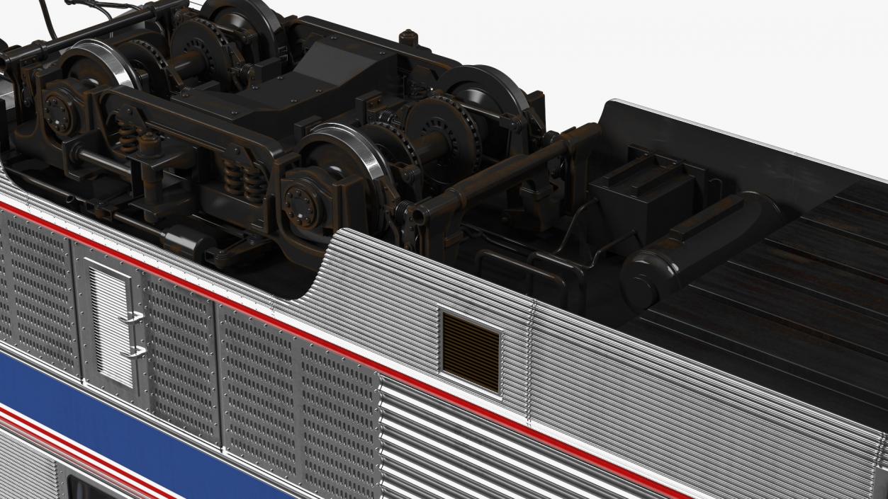 Double Decker Passenger Car Amtrak 3D model