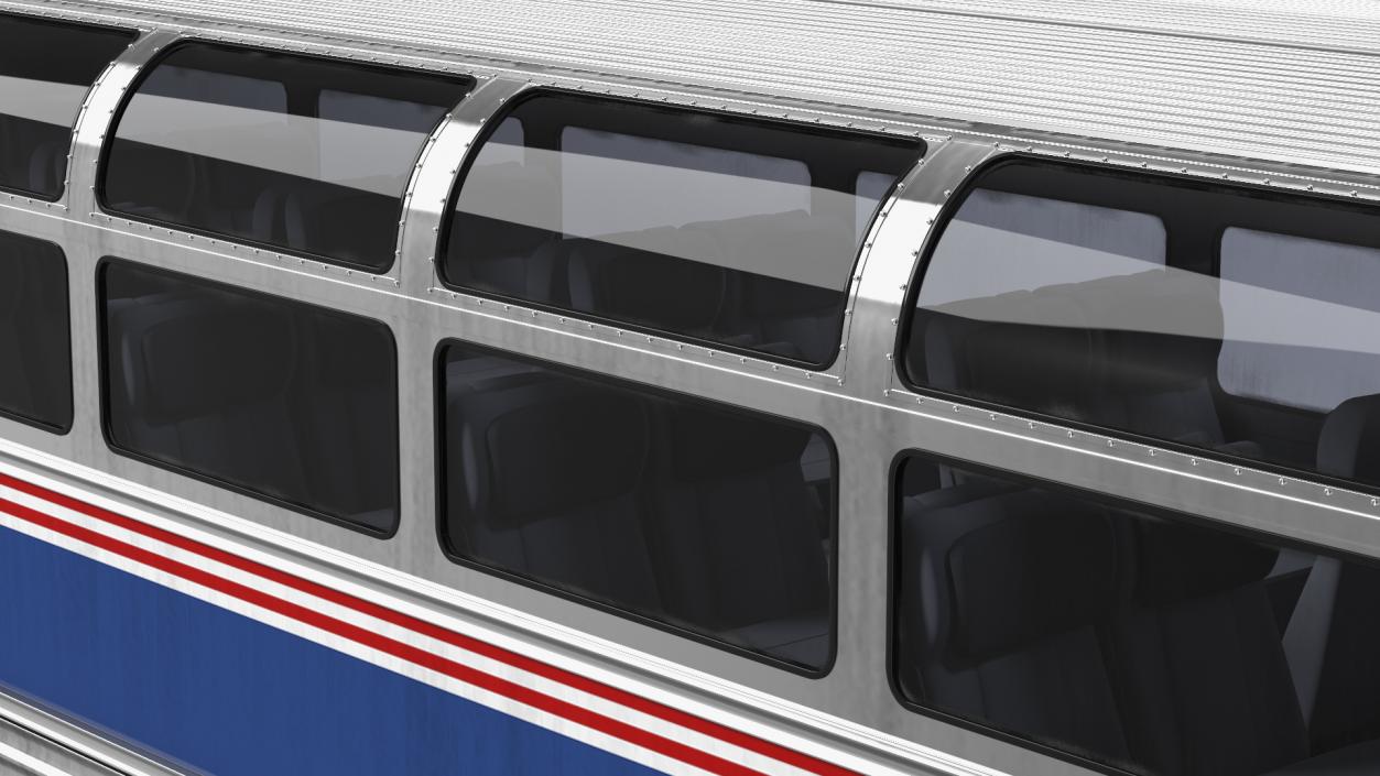 Double Decker Passenger Car Amtrak 3D model