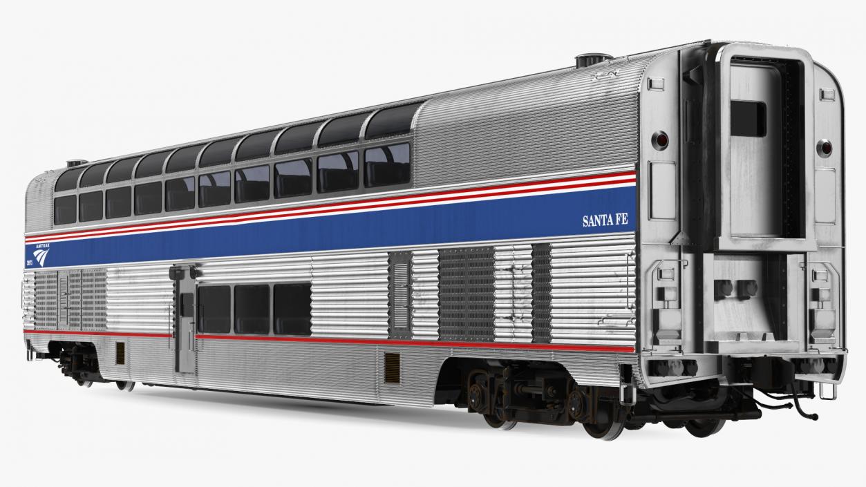 Double Decker Passenger Car Amtrak 3D model