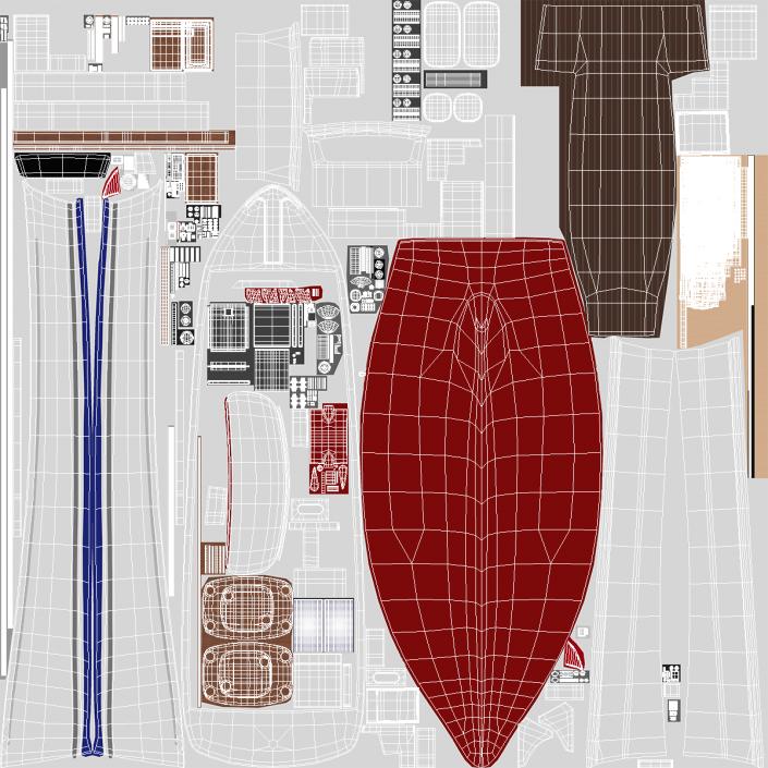 3D Electric Boat with Canvas Enclosures Rigged model