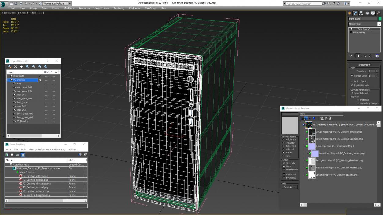 3D Minitower Desktop PC Generic model