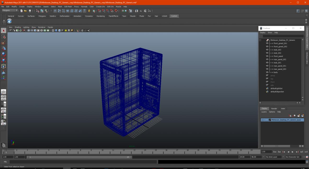 3D Minitower Desktop PC Generic model