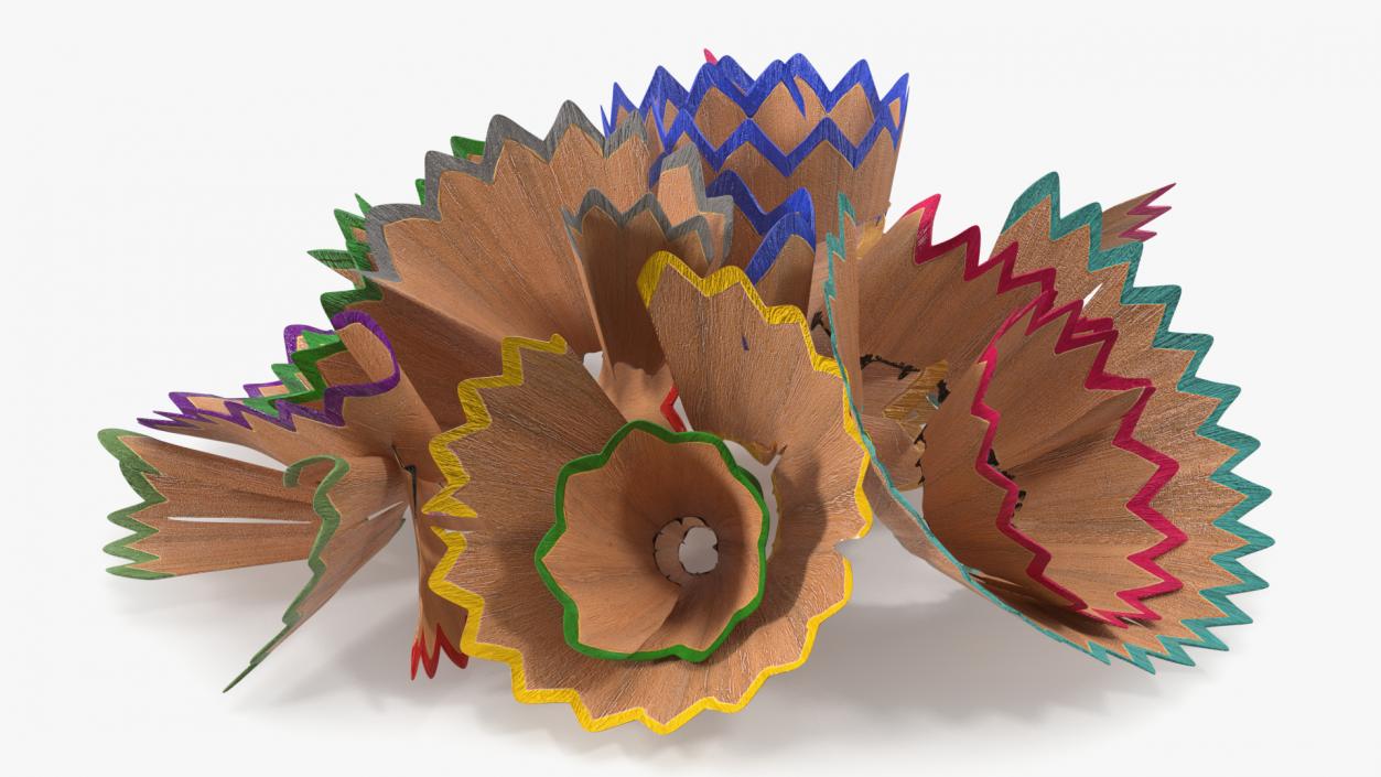 3D Heap of Pencil Shavings model