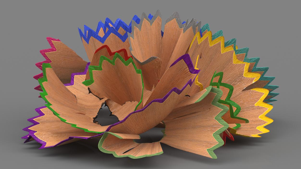 3D Heap of Pencil Shavings model