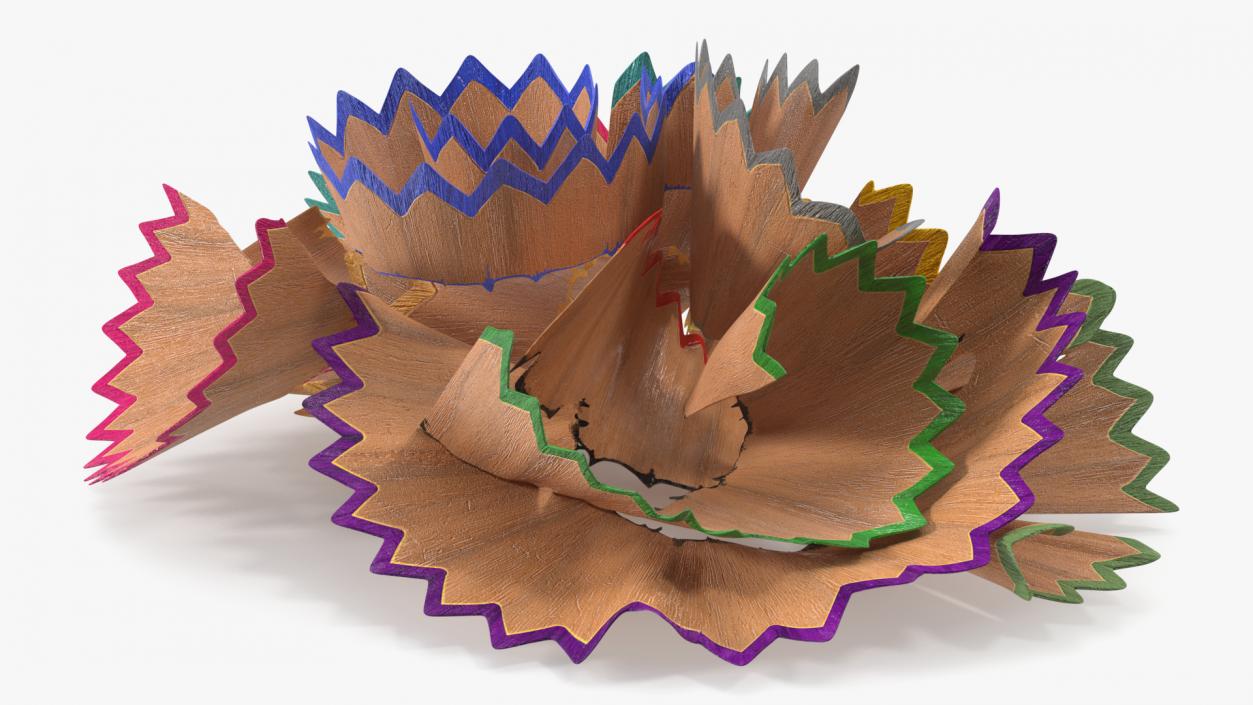 3D Heap of Pencil Shavings model