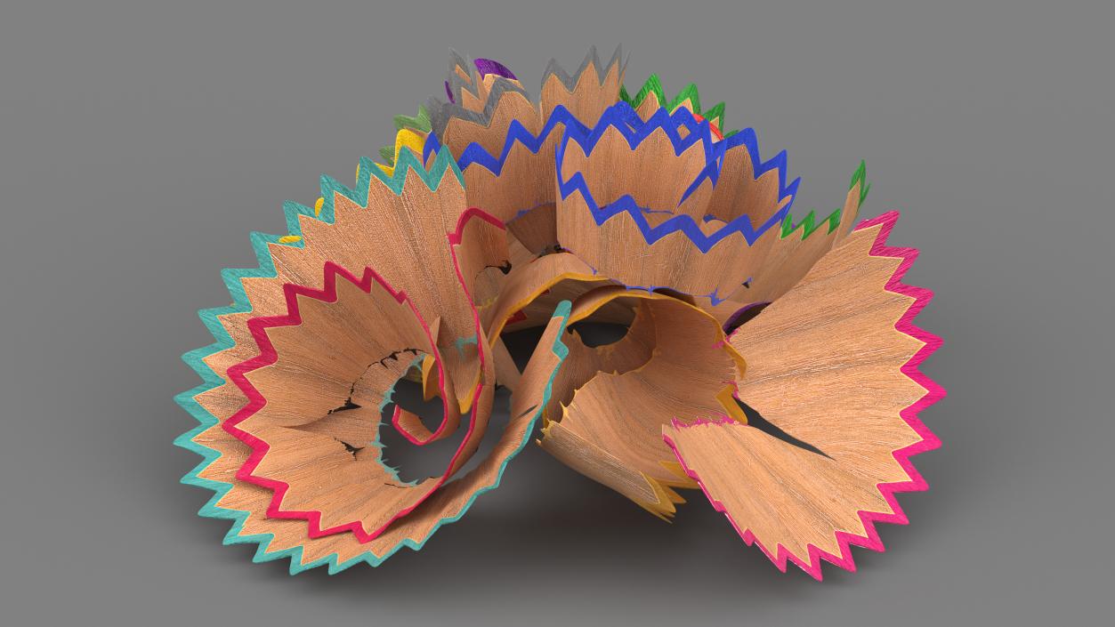 3D Heap of Pencil Shavings model