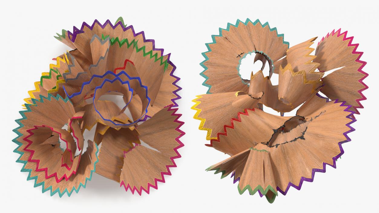 3D Heap of Pencil Shavings model