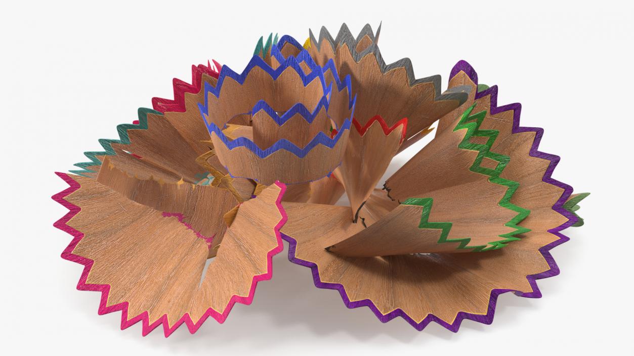 3D Heap of Pencil Shavings model