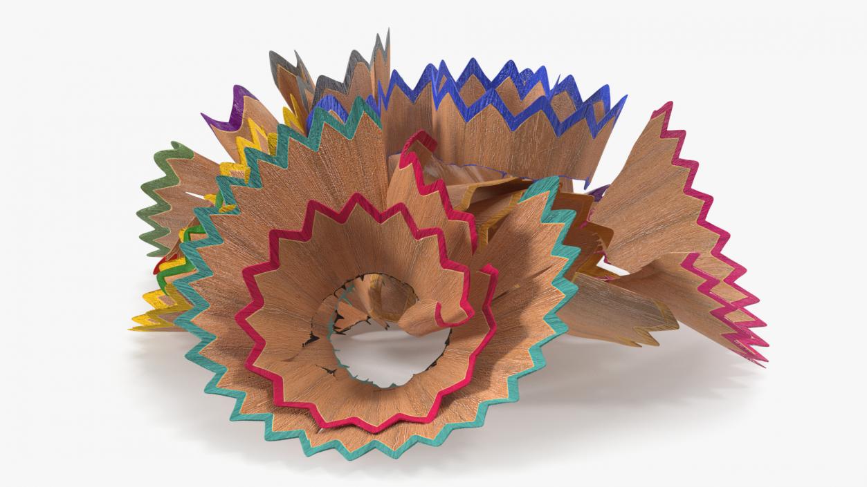 3D Heap of Pencil Shavings model