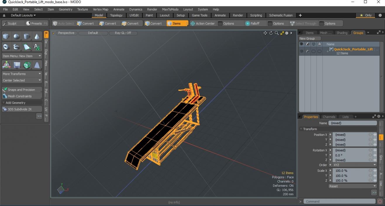 3D QuickJack Portable Lift model