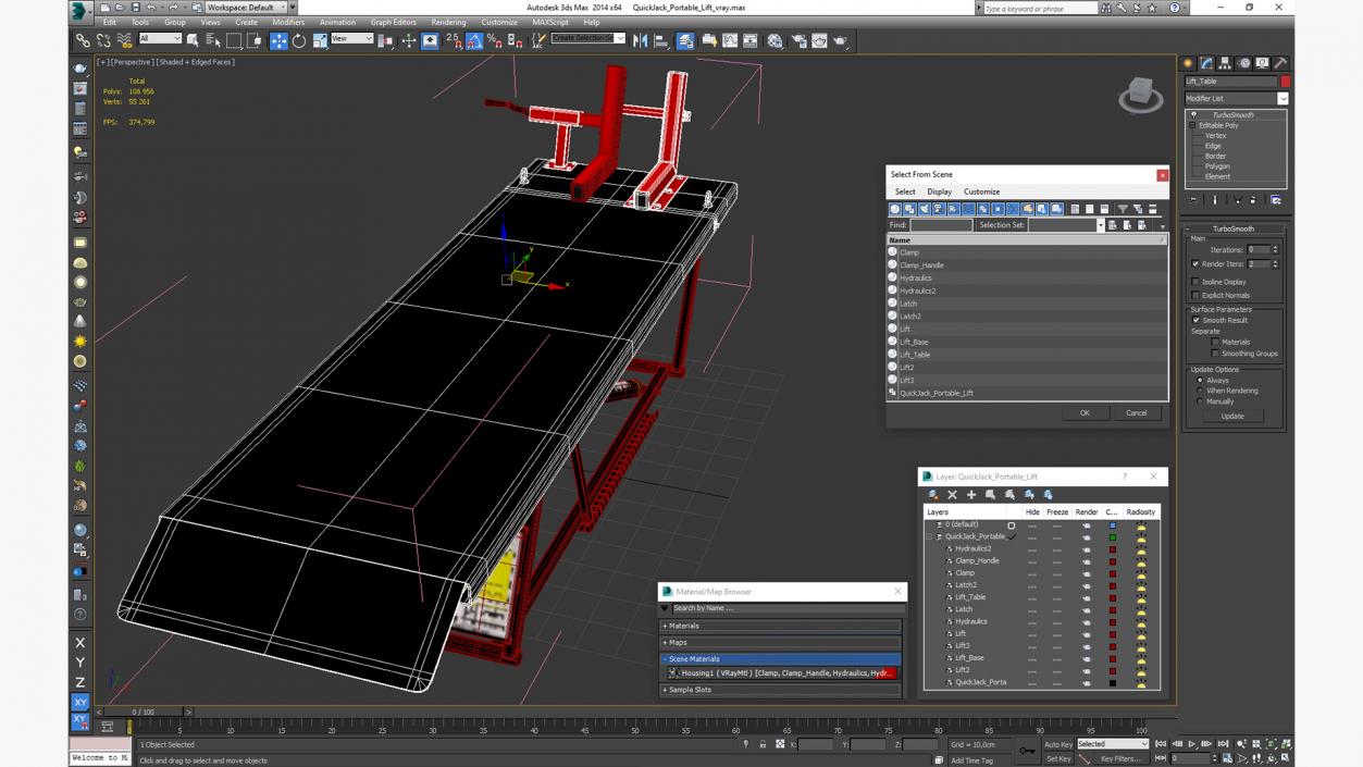 3D QuickJack Portable Lift model