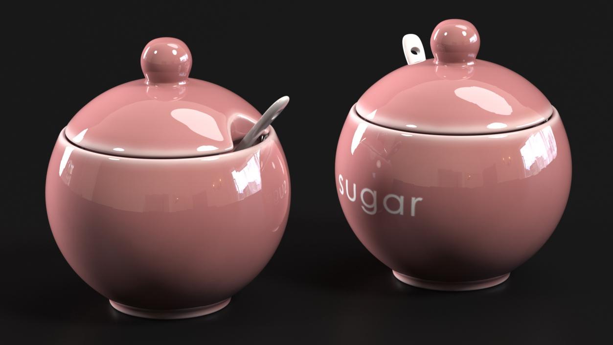 Sugar Bowl Red 3D model