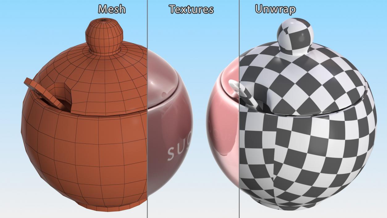 Sugar Bowl Red 3D model