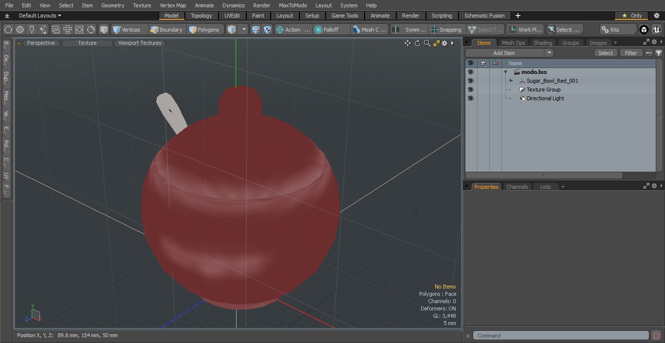 Sugar Bowl Red 3D model