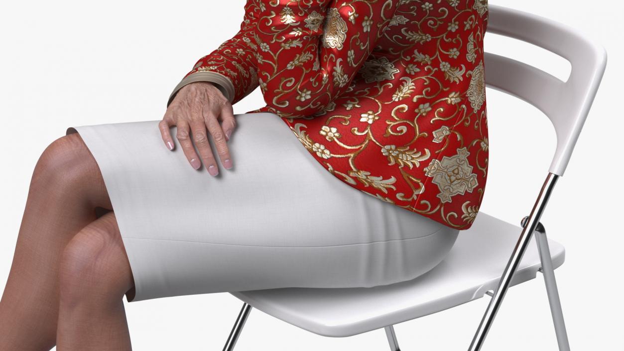 Asian Old Ladies Sitting Collection 2 3D