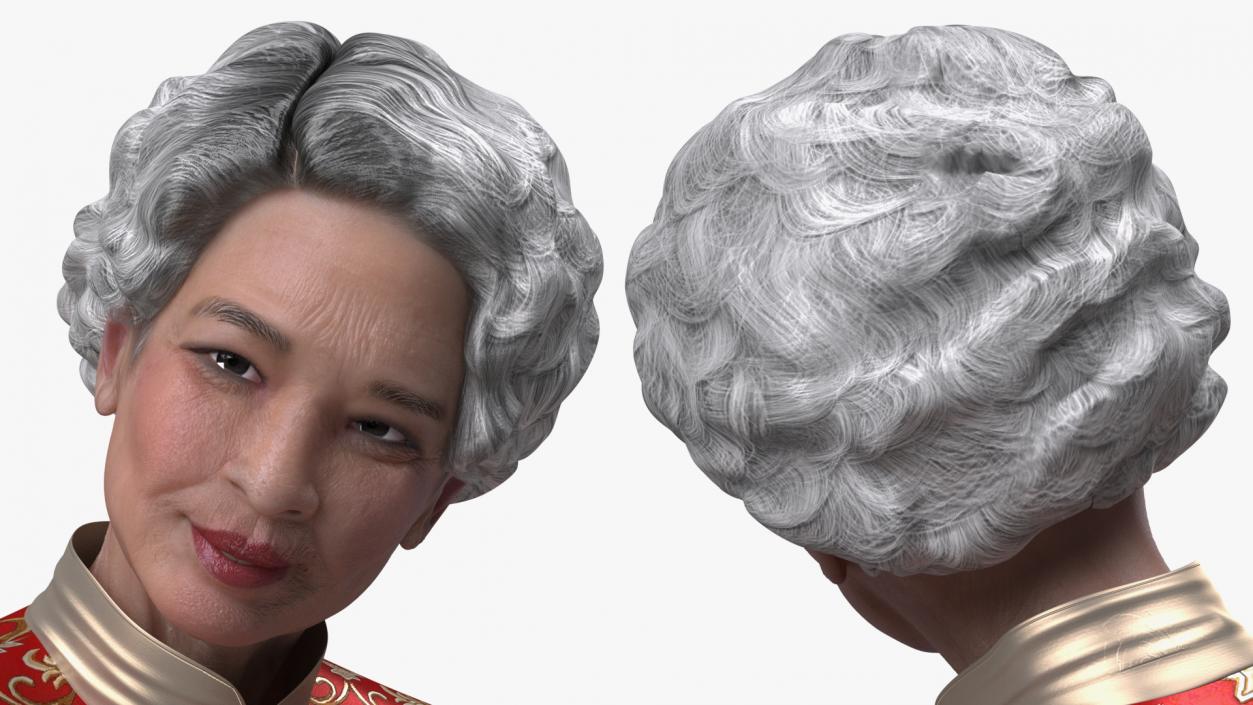 Asian Old Ladies Sitting Collection 2 3D