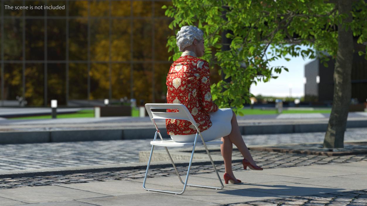 Asian Old Ladies Sitting Collection 2 3D