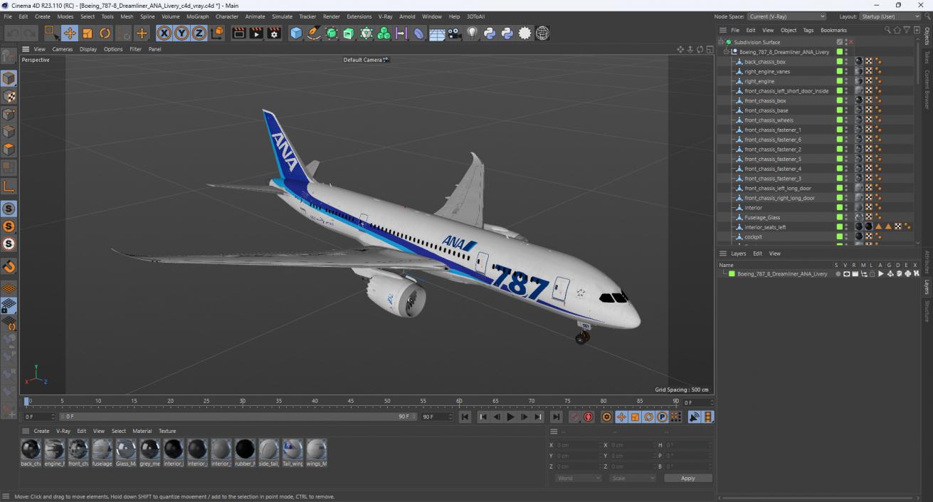 Boeing 787-8 Dreamliner ANA Livery 3D model