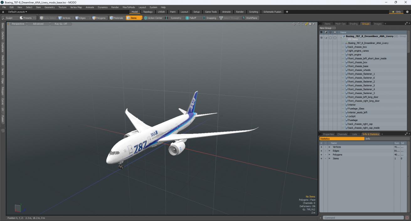 Boeing 787-8 Dreamliner ANA Livery 3D model