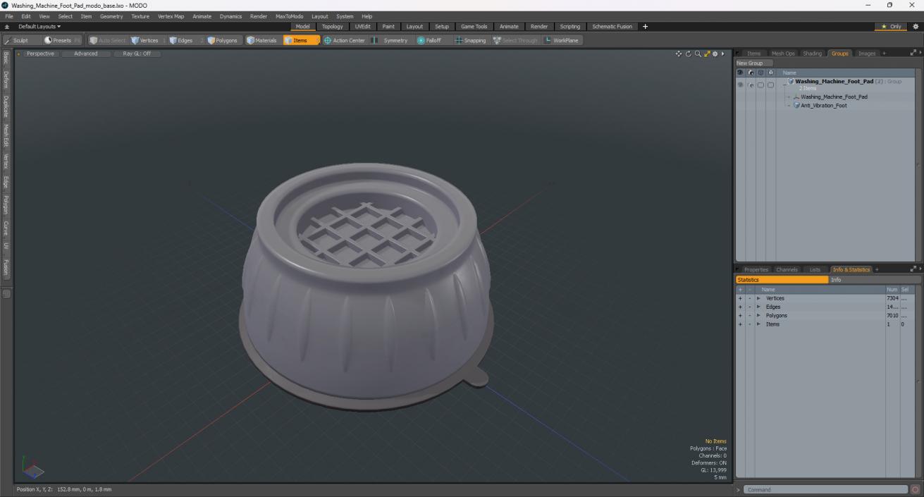 Washing Machine Foot Pad 3D model