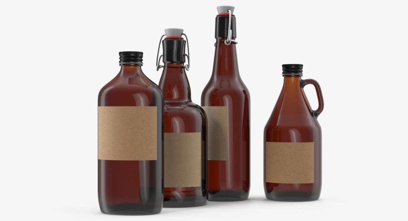 3D Cold Brew Bottles Collection model