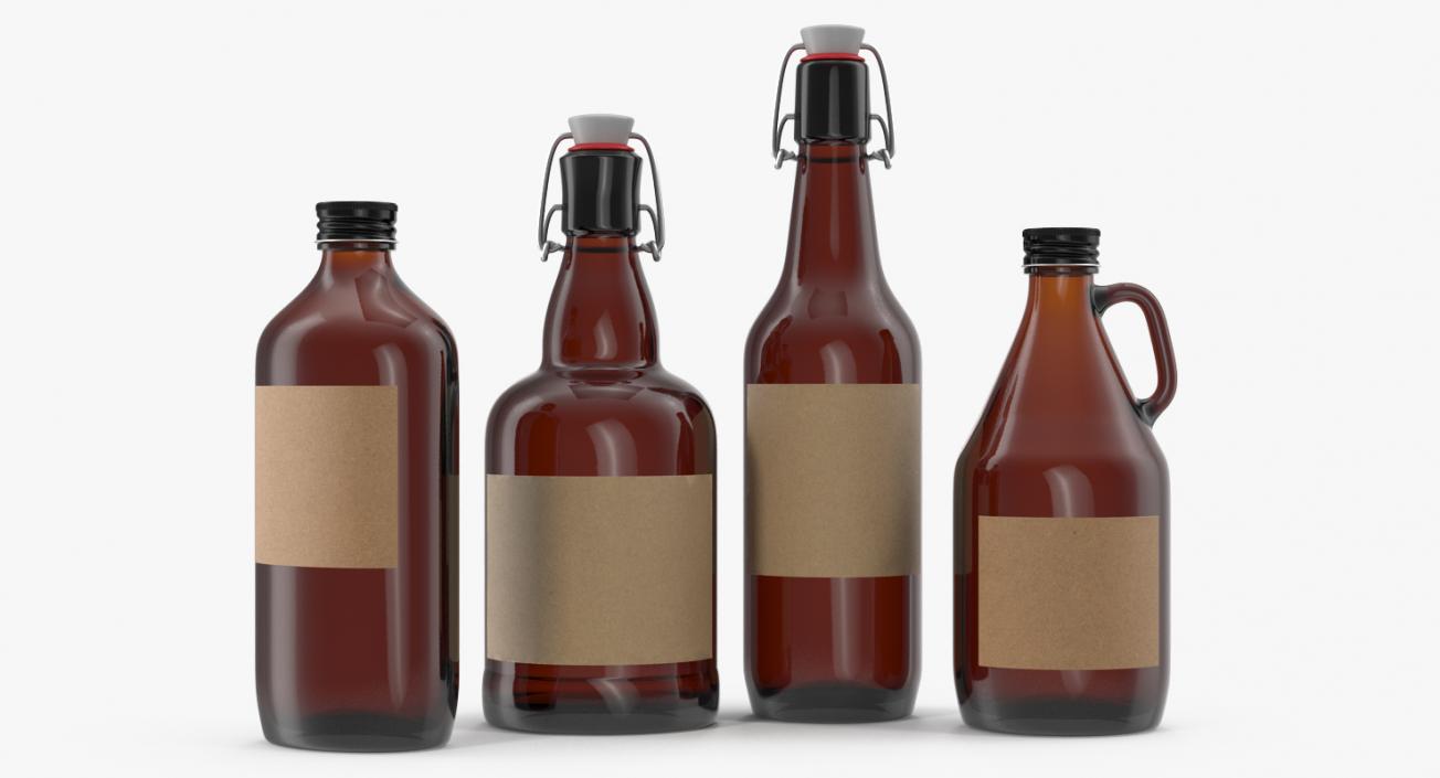 3D Cold Brew Bottles Collection model