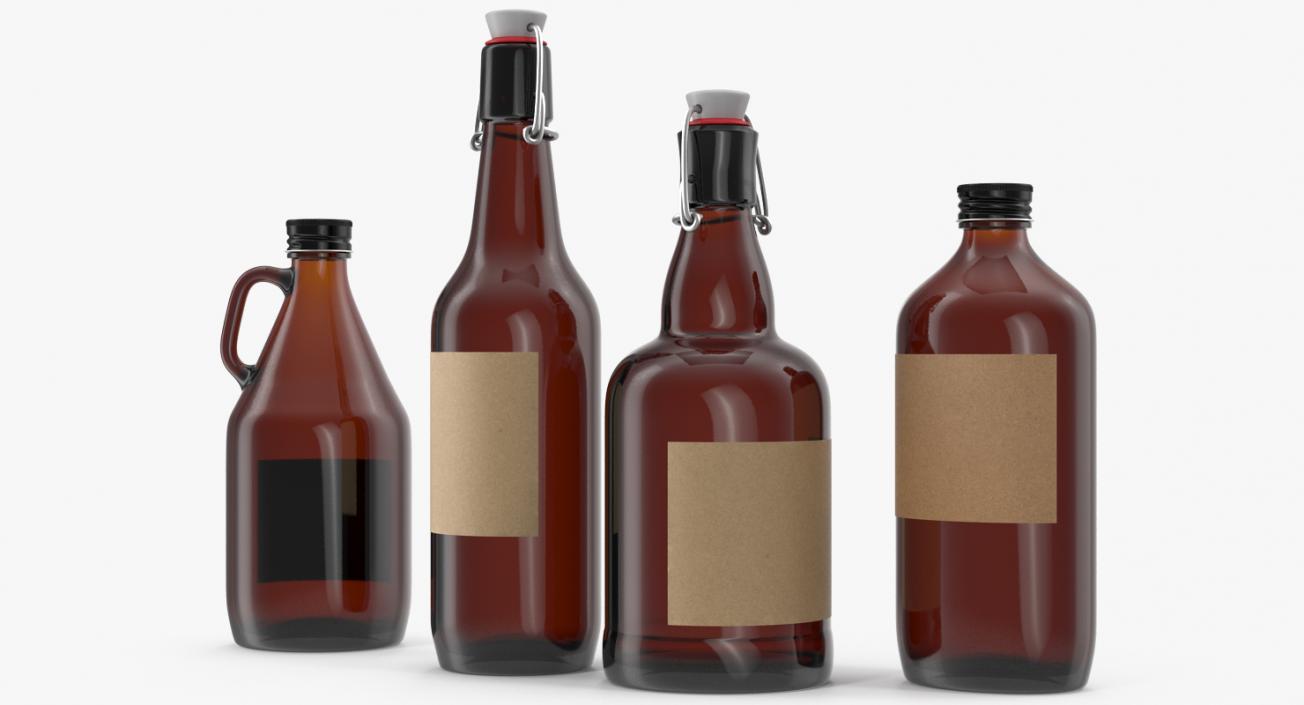 3D Cold Brew Bottles Collection model