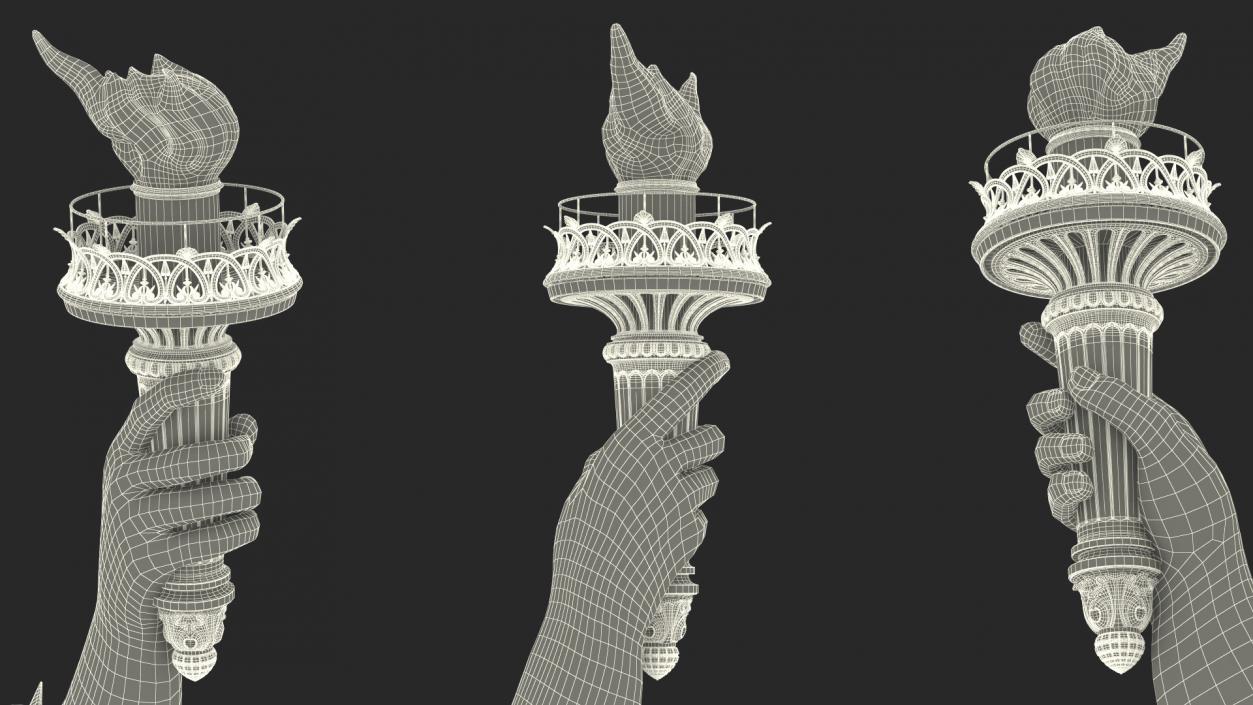 Statue of Liberty without Pedestal 3D model