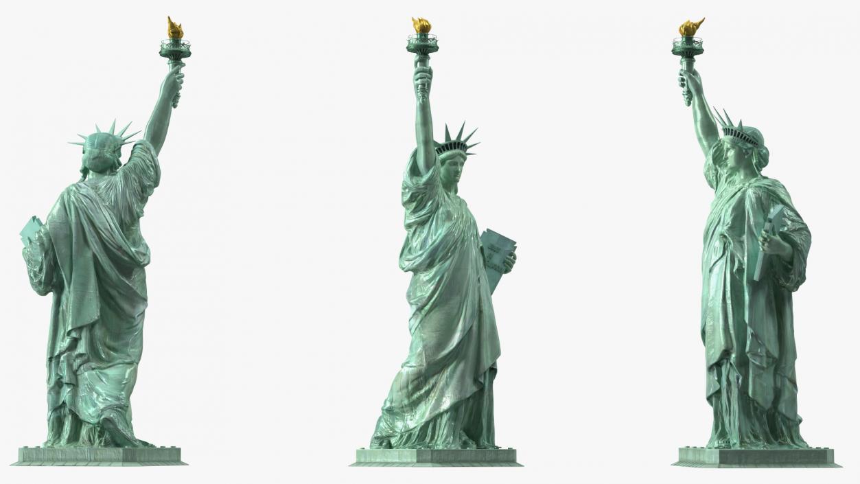 Statue of Liberty without Pedestal 3D model