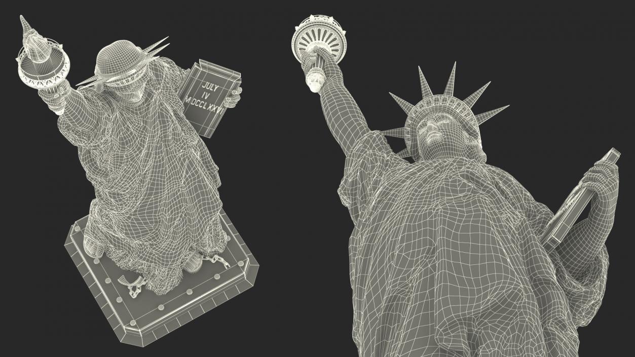 Statue of Liberty without Pedestal 3D model