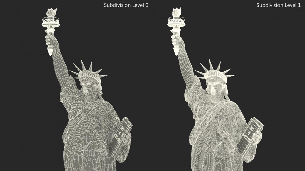 Statue of Liberty without Pedestal 3D model