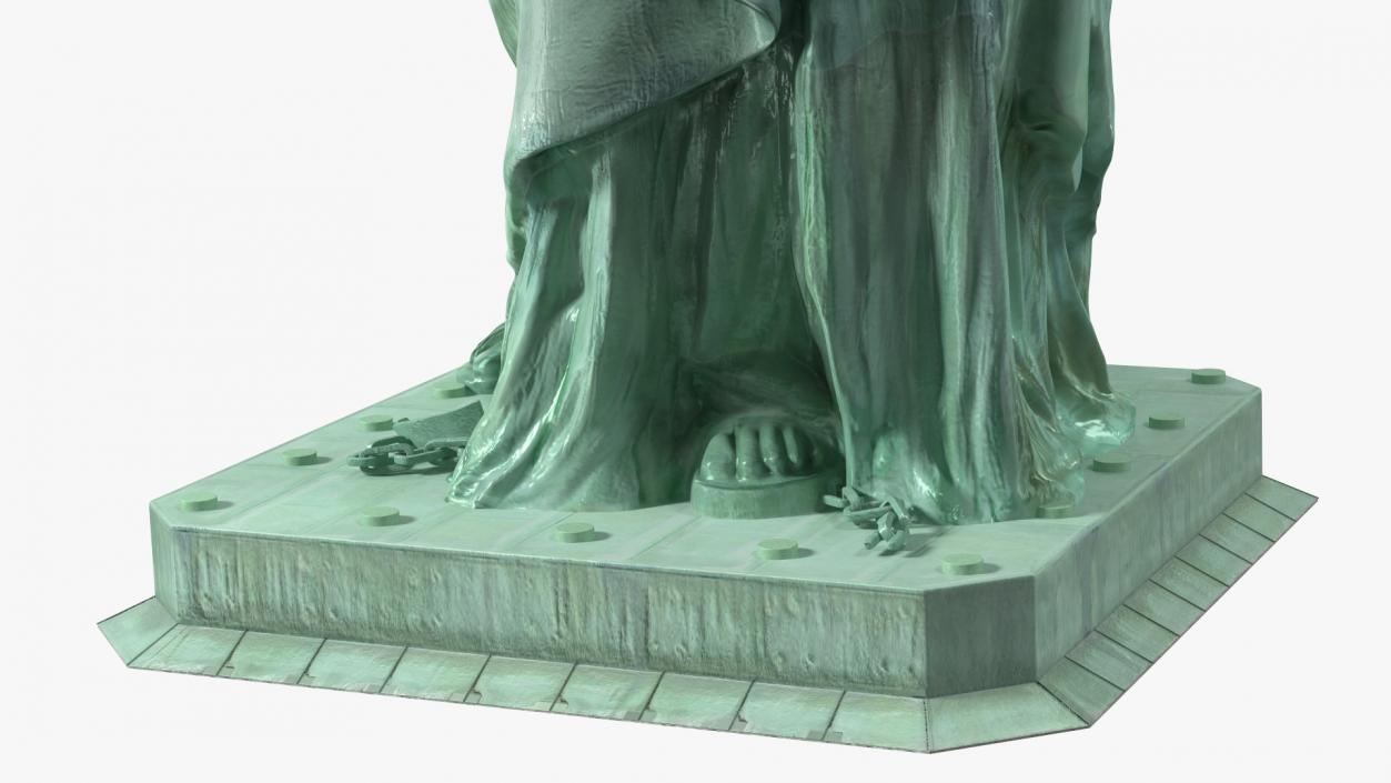 Statue of Liberty without Pedestal 3D model