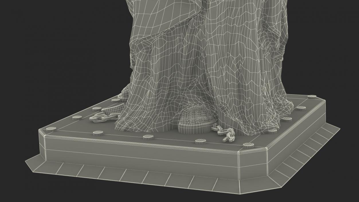 Statue of Liberty without Pedestal 3D model