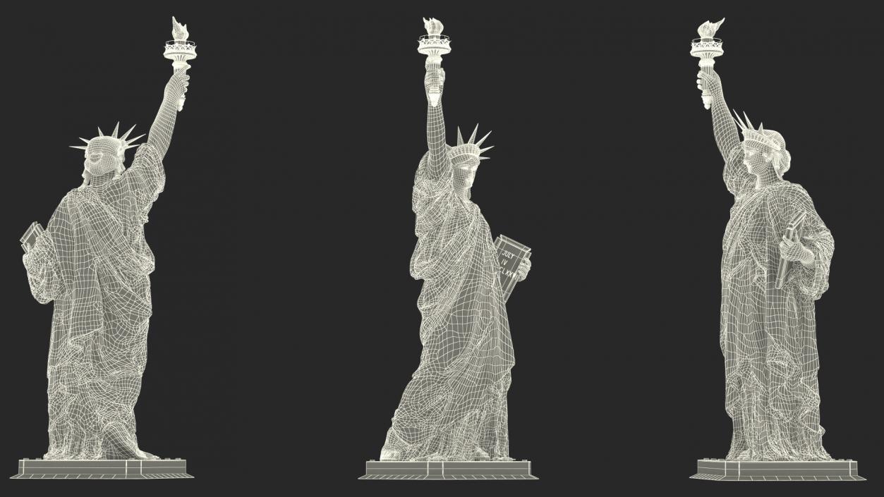 Statue of Liberty without Pedestal 3D model