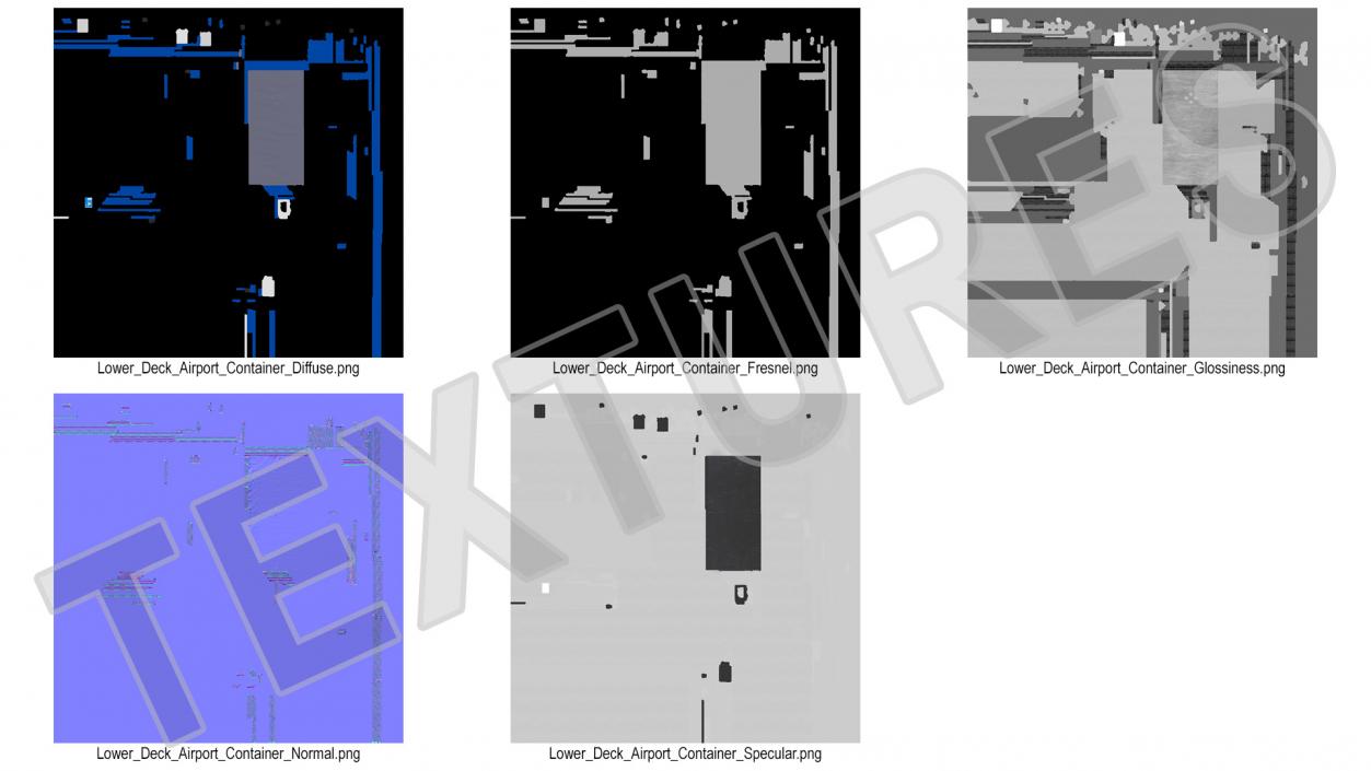 3D Lower Deck Airport Container model