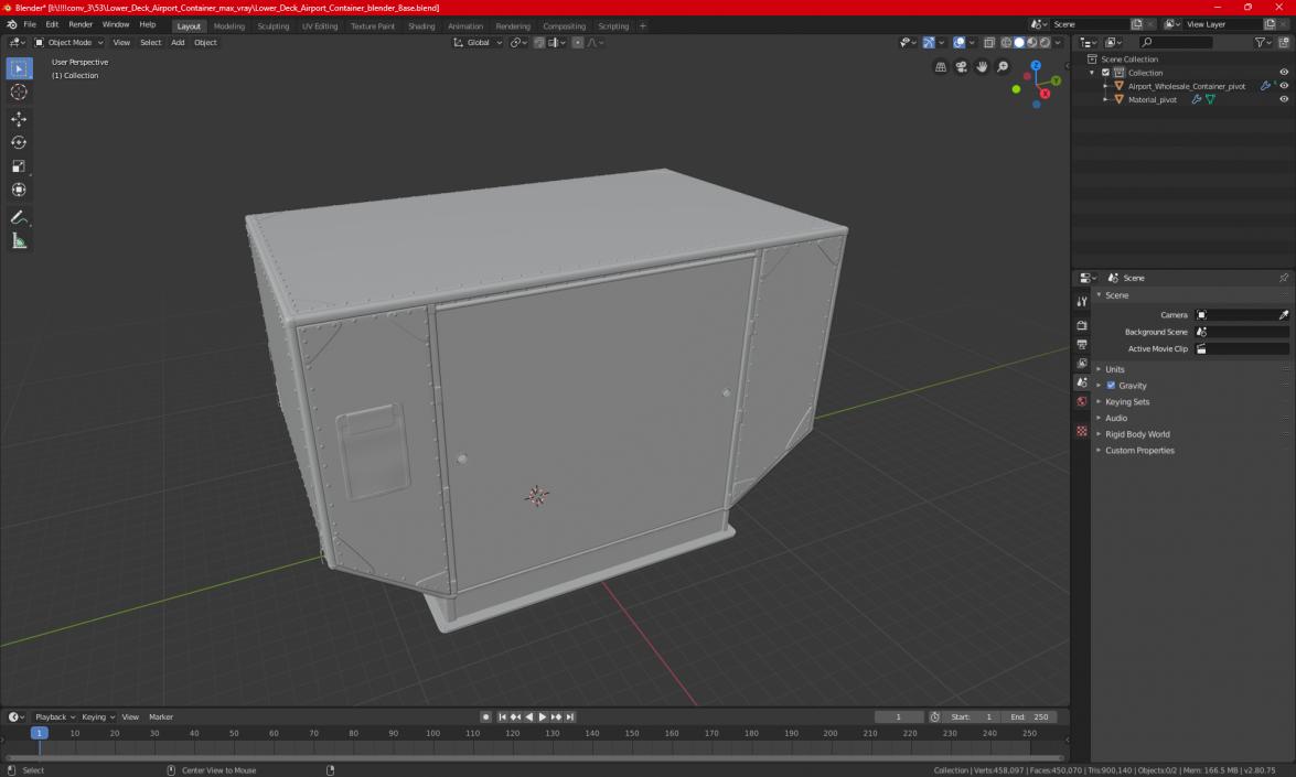 3D Lower Deck Airport Container model